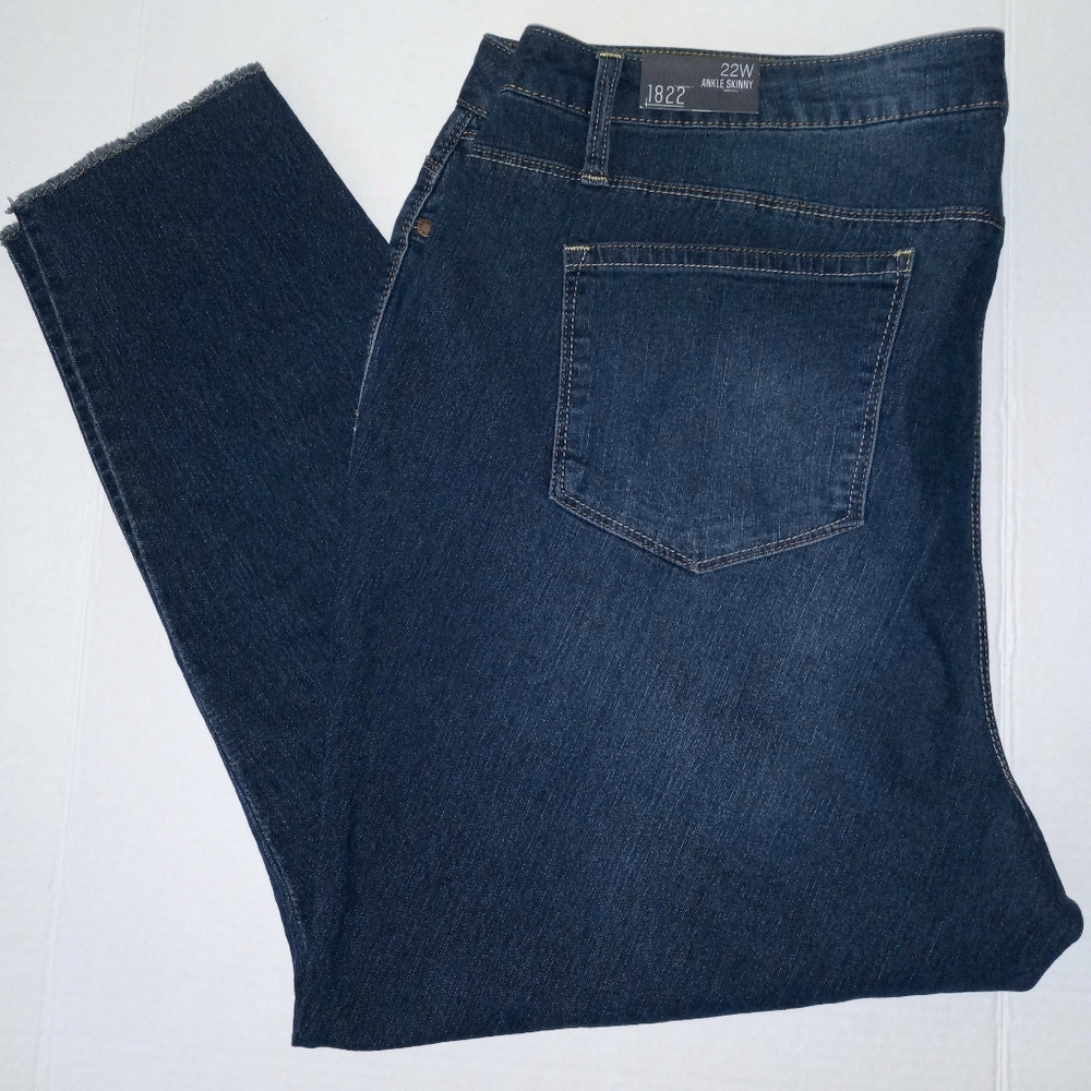 1822 denim jeans size 22W ankle skinny NWT